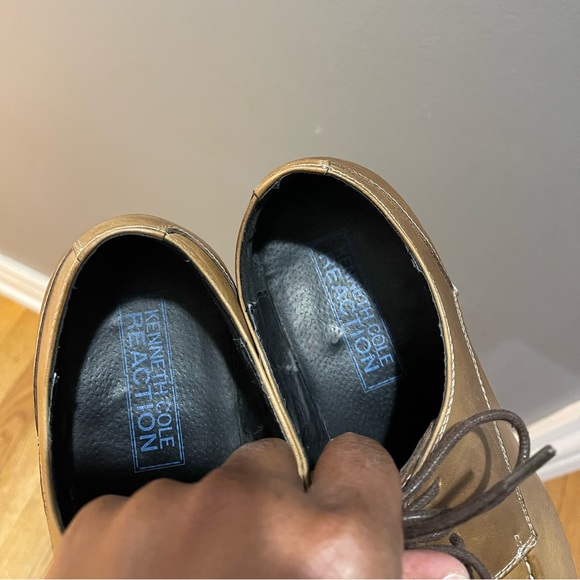 Kenneth Cole Speak Up Lace up dress shoes Tan color Sz 9.5 - Picture 12 of 12